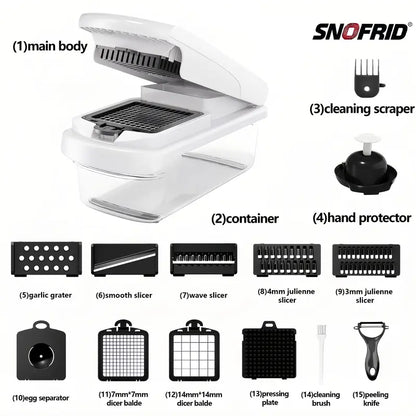 Manual Vegetable Chopper with Easy Pull Handle for Quick Food Preparation