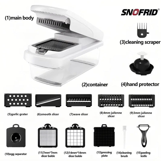 Manual Vegetable Chopper with Easy Pull Handle for Quick Food Preparation