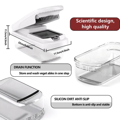 Manual Vegetable Chopper with Easy Pull Handle for Quick Food Preparation
