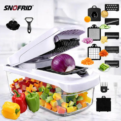 Manual Vegetable Chopper with Easy Pull Handle for Quick Food Preparation