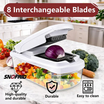 Manual Vegetable Chopper with Easy Pull Handle for Quick Food Preparation