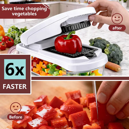 Manual Vegetable Chopper with Easy Pull Handle for Quick Food Preparation