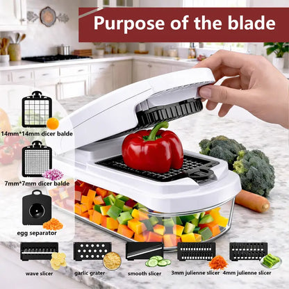 Manual Vegetable Chopper with Easy Pull Handle for Quick Food Preparation