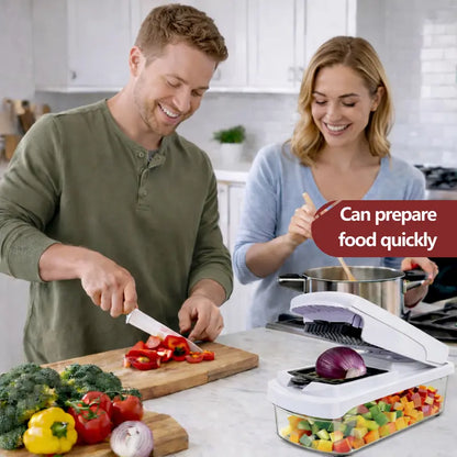 Manual Vegetable Chopper with Easy Pull Handle for Quick Food Preparation